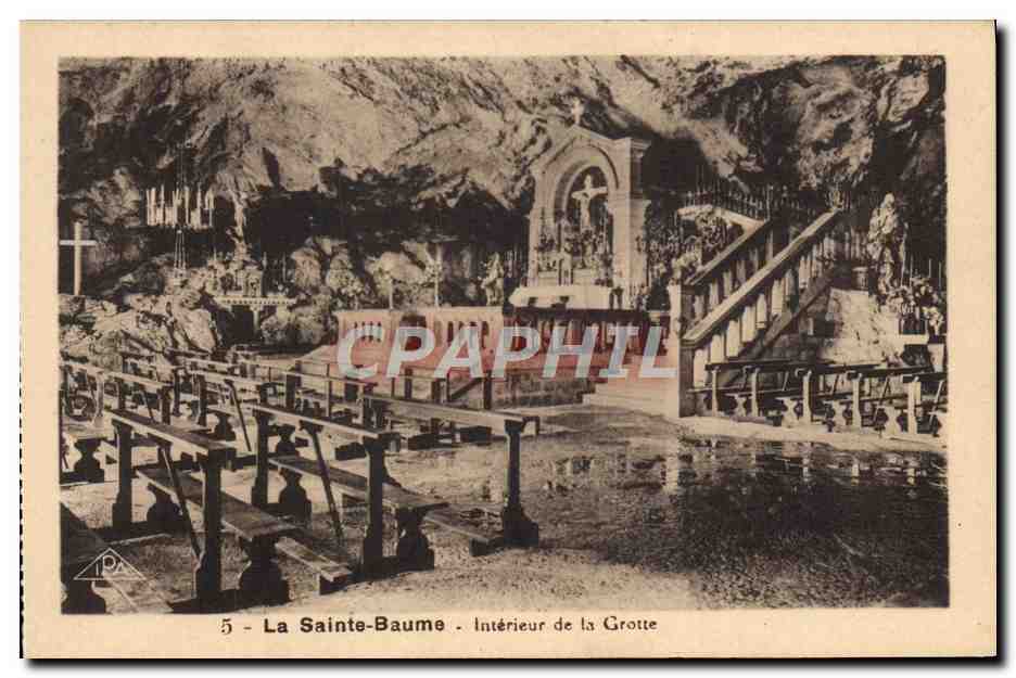 CPA La Sainte Baume Interieur De La Grotte