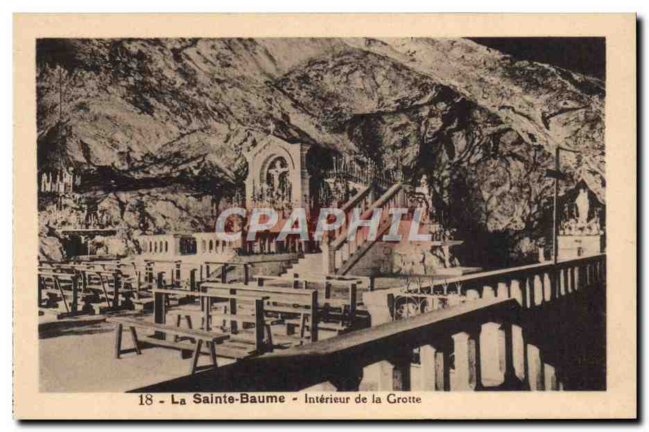CPA La Sainte Baume Interieur De La Grotte