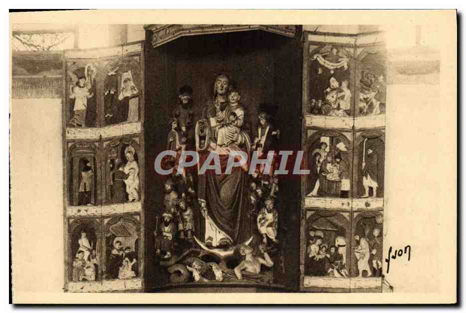 CPA Saint Thegonnec Tryptique De La Vierge