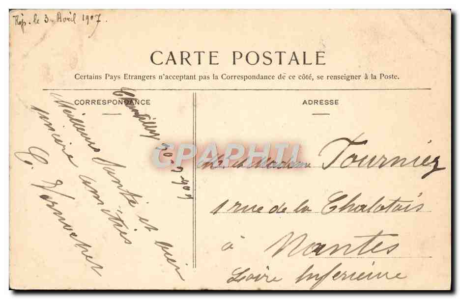 CPA Chantilly Le Hameau La Metairie — Verso