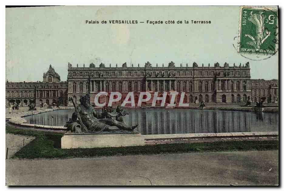 CPA Versailles Palais Facade cote de la terrasse