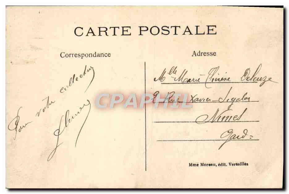 CPA Versailles Palais Facade cote de la terrasse — Verso