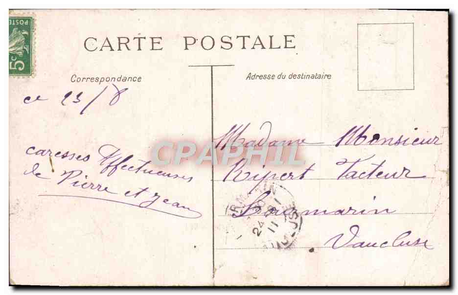 CPA Moulins a vent — Rückseite