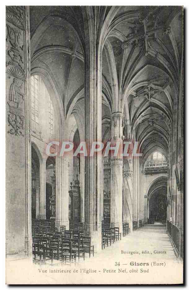 CPA Gisors Vue Interieure De I'Eglise Petite nef