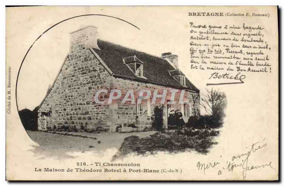 CPA Ti Chansonniou La Maison De Theodore Botrel A Port Blanc