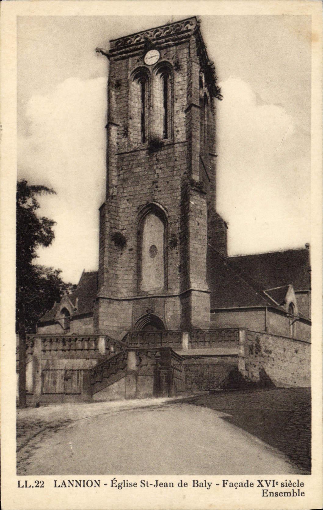 LANNION - Église St-Jean de Baly - Façade XVIe siècle Ensemble