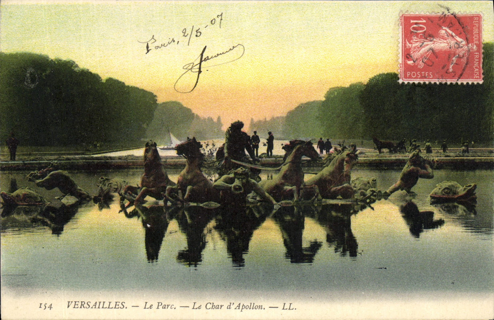 CPA Versailles Le Parc Le Char D'Apollon