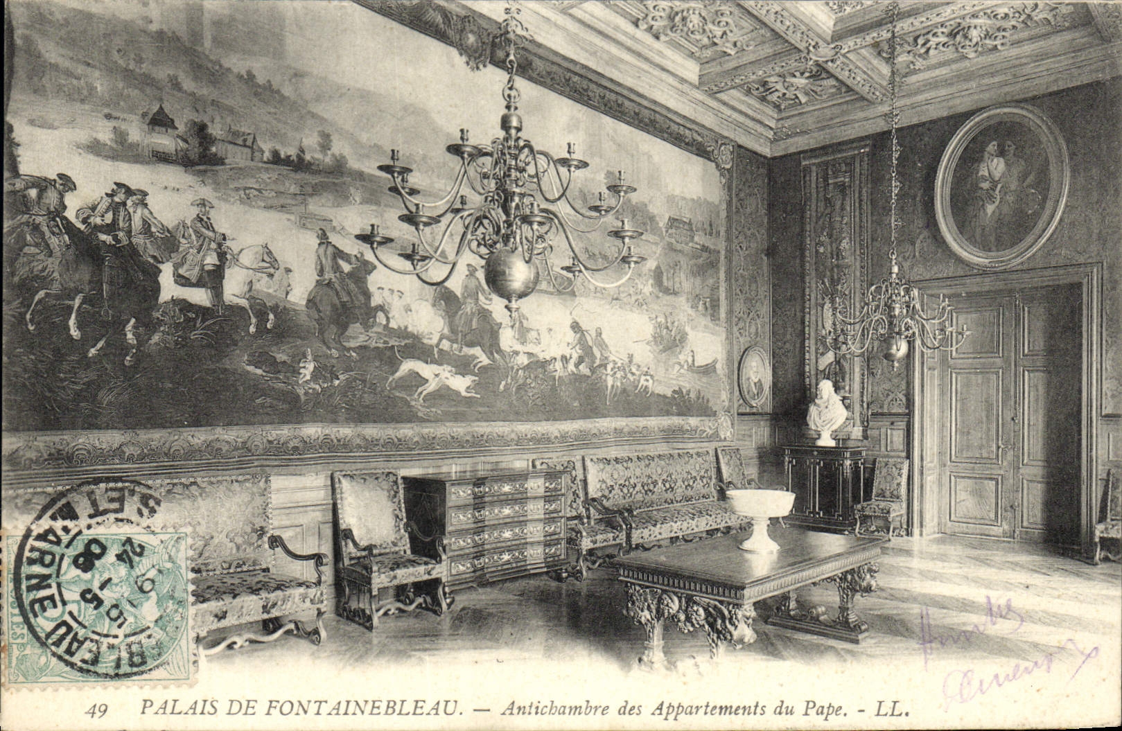 Schloss Fontainebleau — Vorzimmer der Papstwohnungen — LL. — N°49
