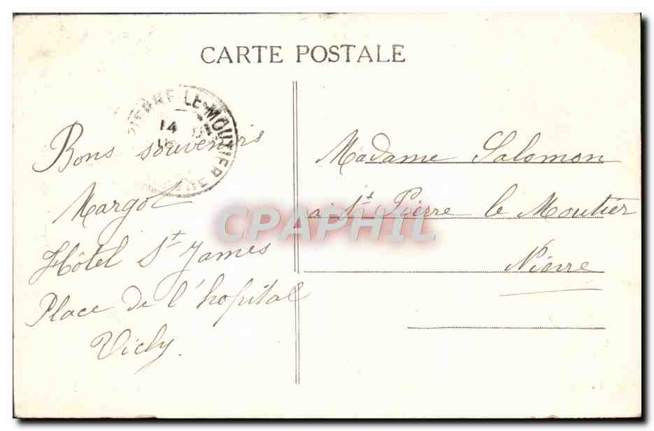 CPA Vichy Le Pavillon De Mme De Sevigne — Rückseite