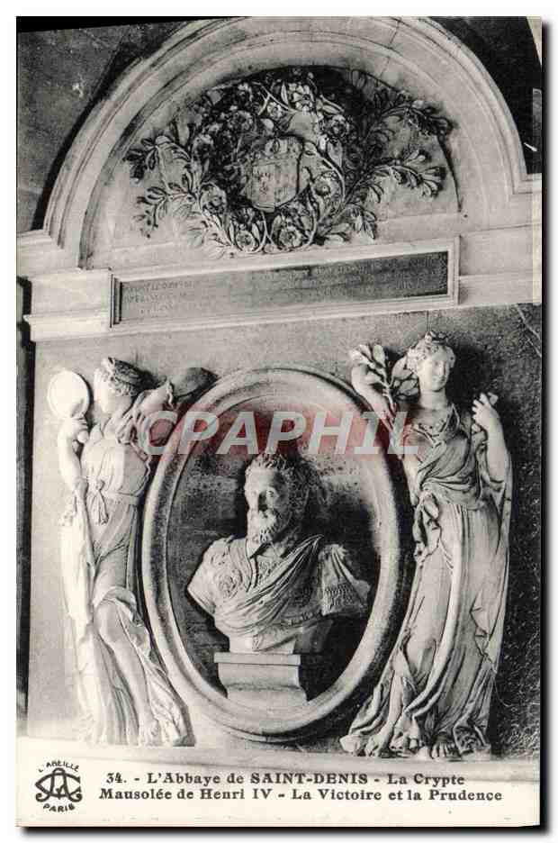 L'Abbaye de SAINT-DENIS - La Crypte - Mausolée de Henri IV - La Victoire et la Prudence