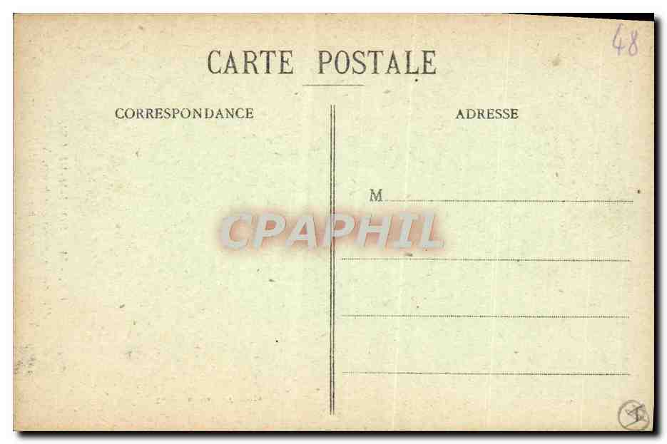 CPA Mont St Michel Abbaye Crypte Des Gros Piliers — Verso