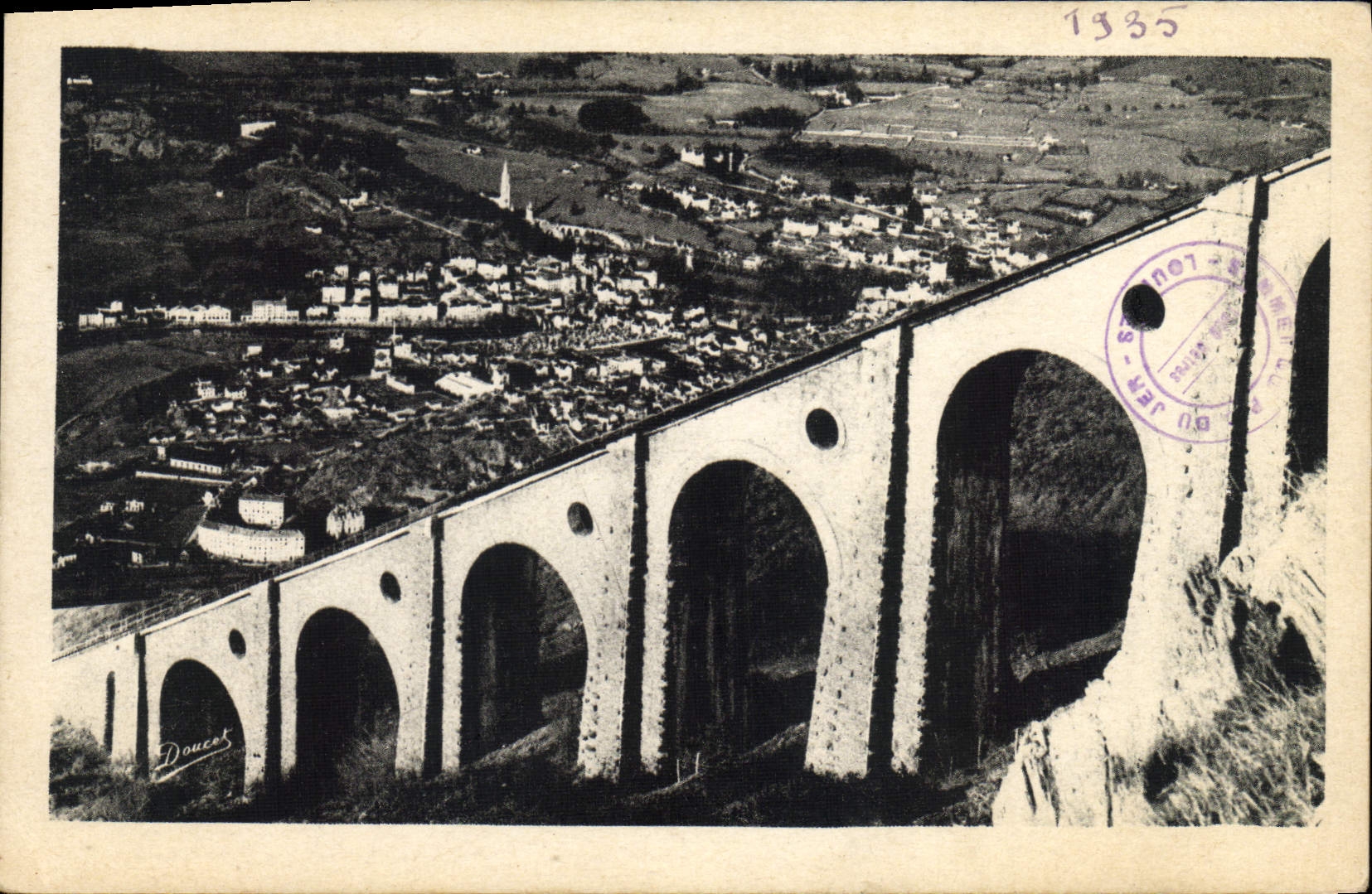 CPA Lourdes Le Grand Viaduc Du Funiculaire