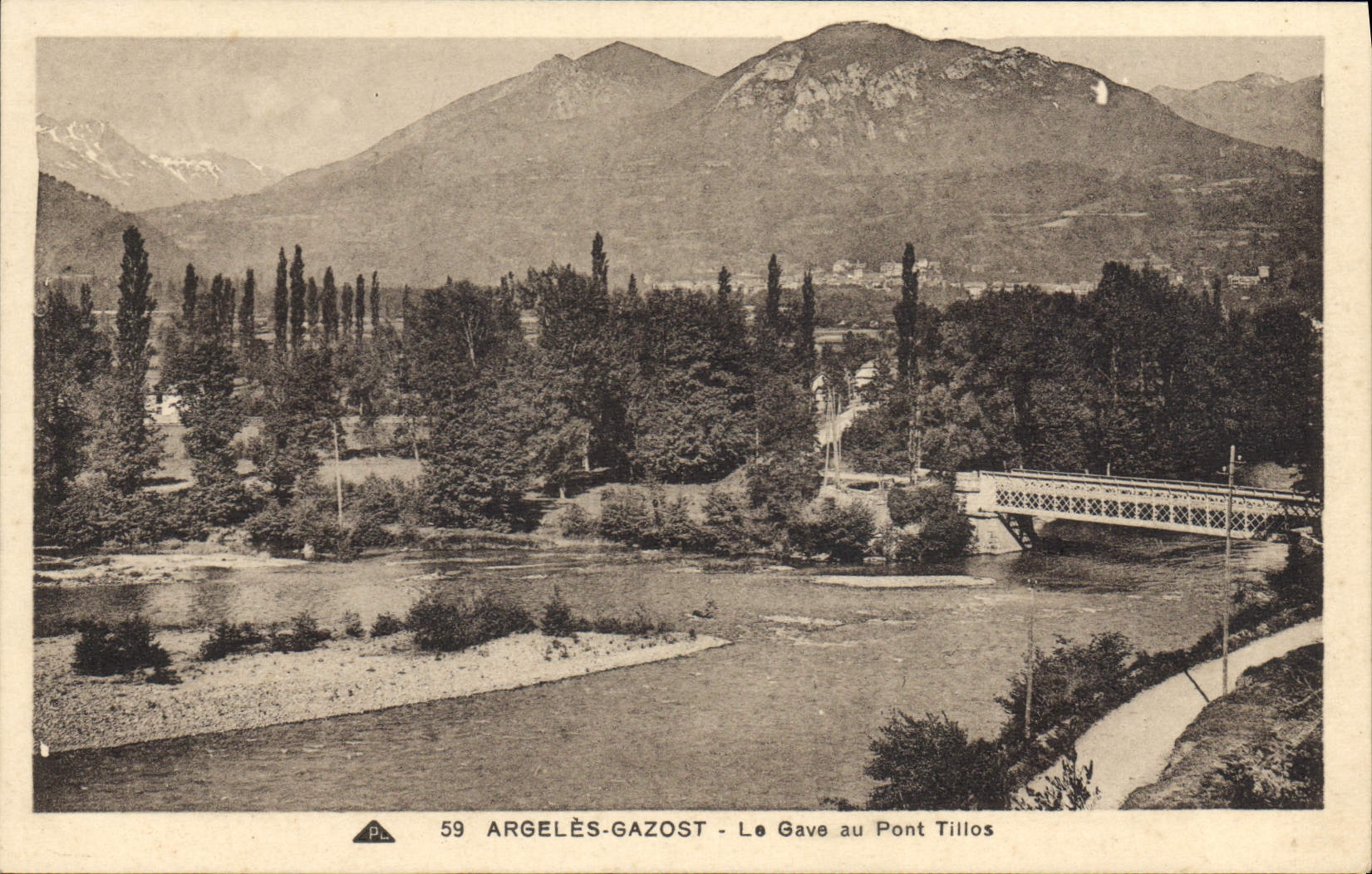 Argelès-Gazost — Le Gave au Pont Tillos — éditeur P.L. n°59