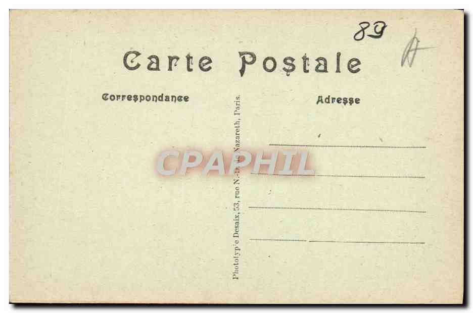 CPA Auxerre Abside De l'Eglise St Germain Et I'Hopital — Rückseite