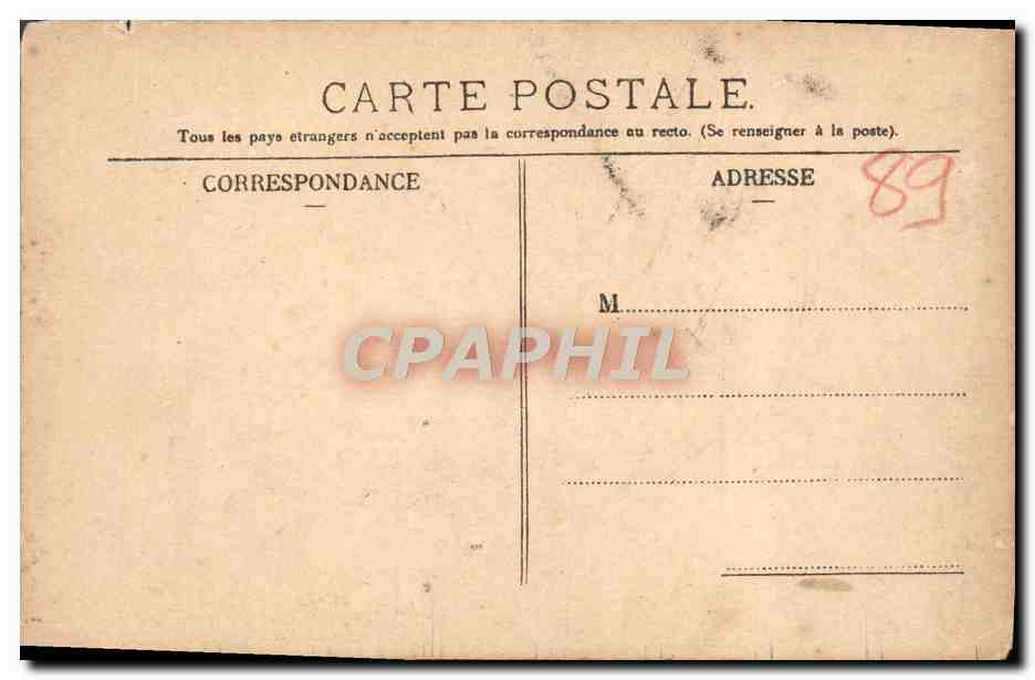 CPA Auxerre Eglise St Germain — Verso