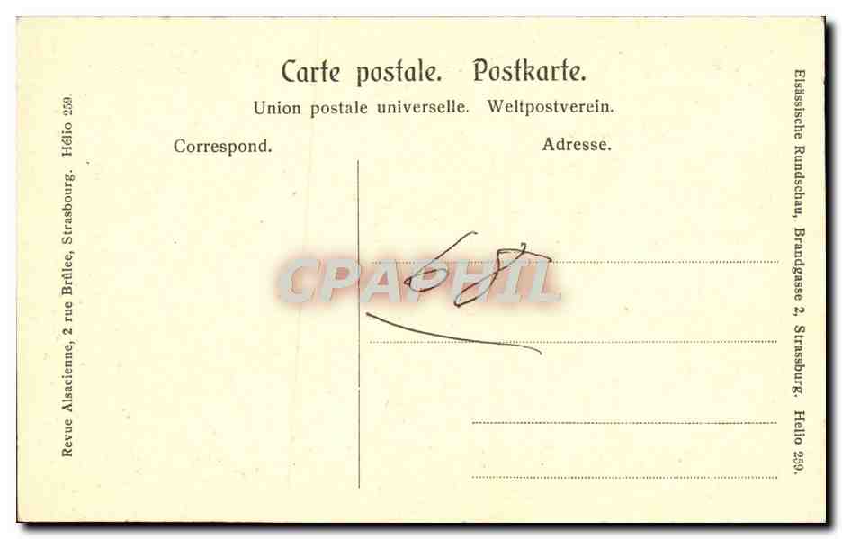 CPA Thann — Rückseite