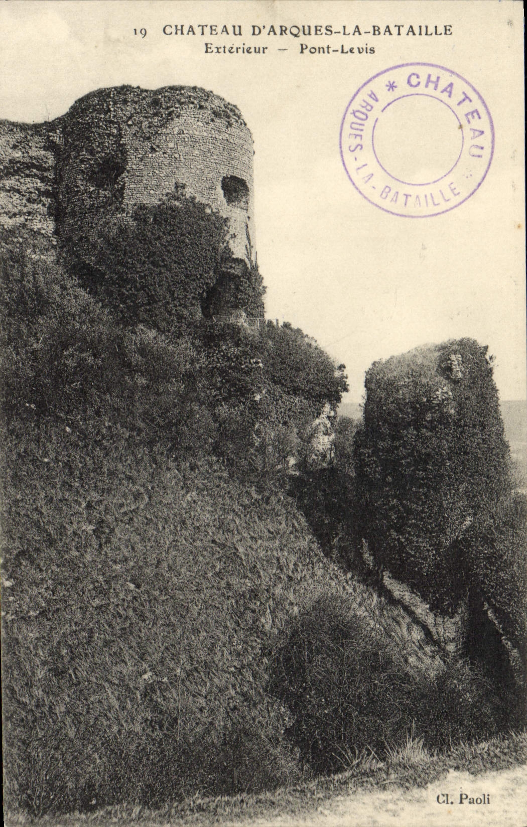 CPA Chateau D'Arques La Bataille Exterieur Pont levis