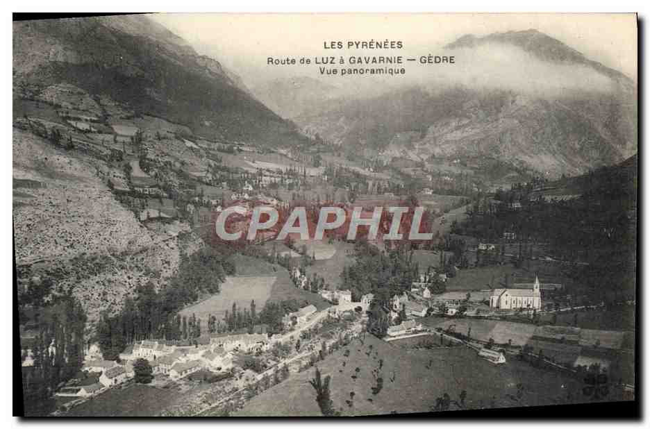CPA Route De Luz A Gavarnie Gedre Vue panoramique