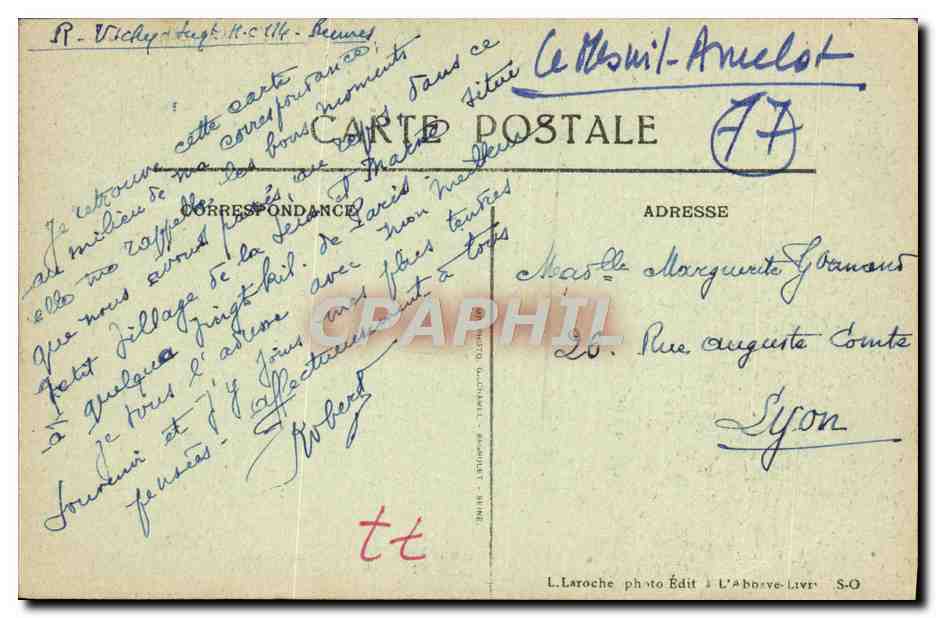 CPA Mesnil Amelot Le Portail De l'Eglise — Rückseite