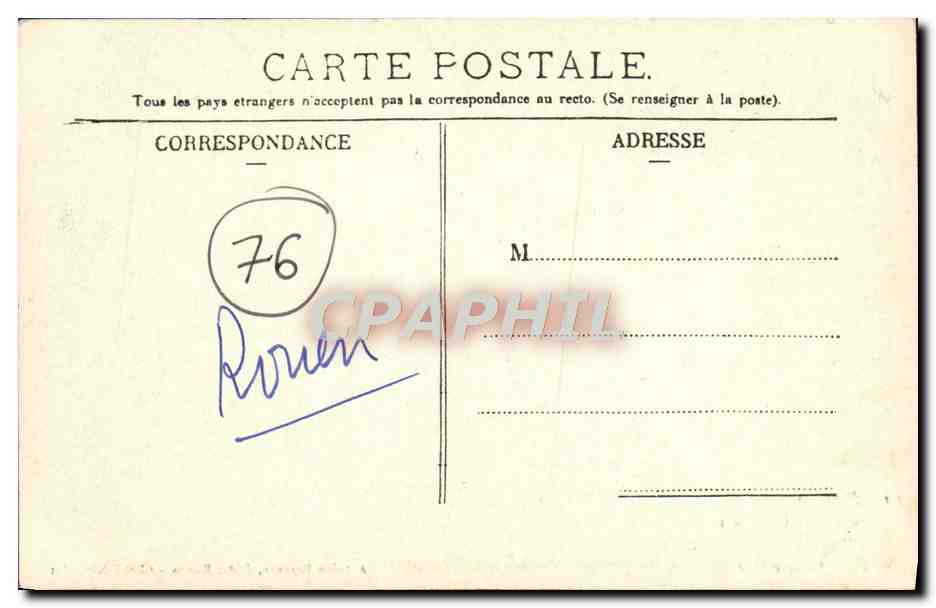 CPA Rouen Couvent Des Ursulines Rue Morand Le cloitre et la cour vitree — Verso
