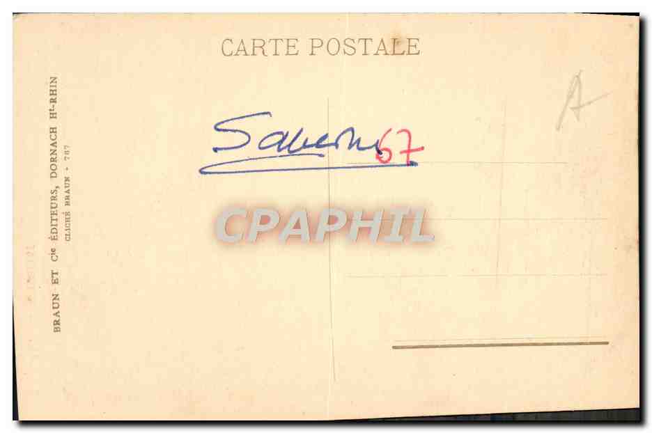 CPA Saverne L'Eglise — Rückseite