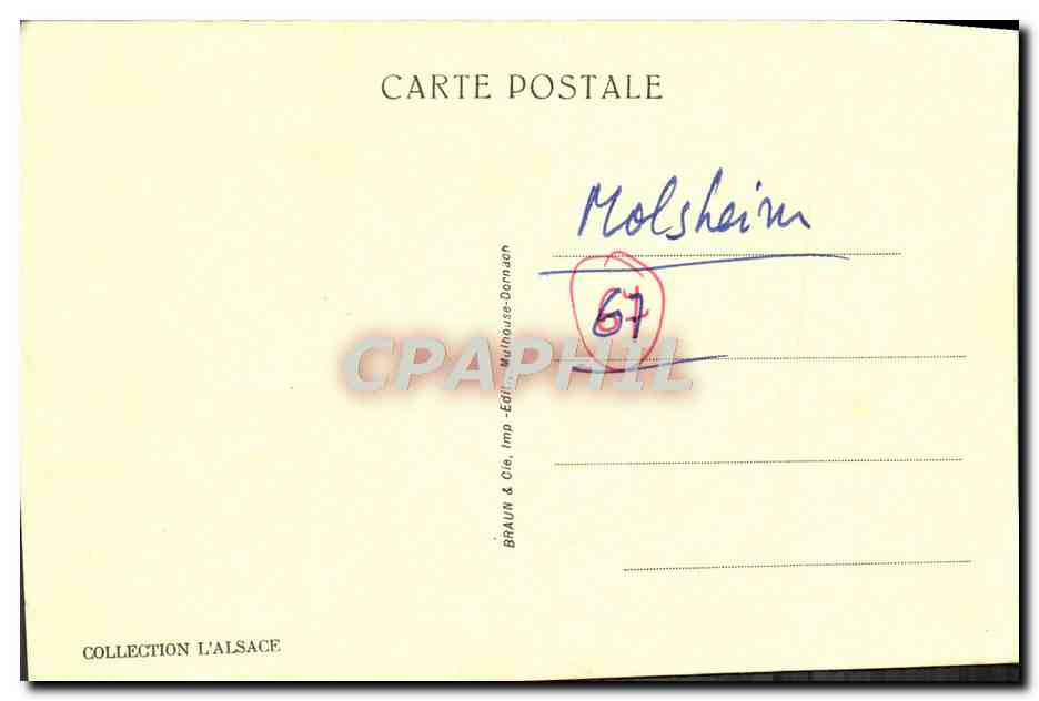 CPA Molsheim La Vieille Porte Cote Sud — Rückseite