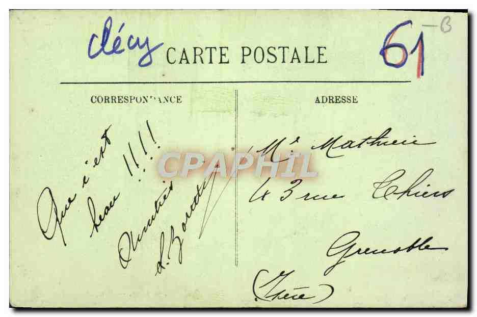 CPA Orne Pittoresque Clecy Panorama Du Vey — Verso