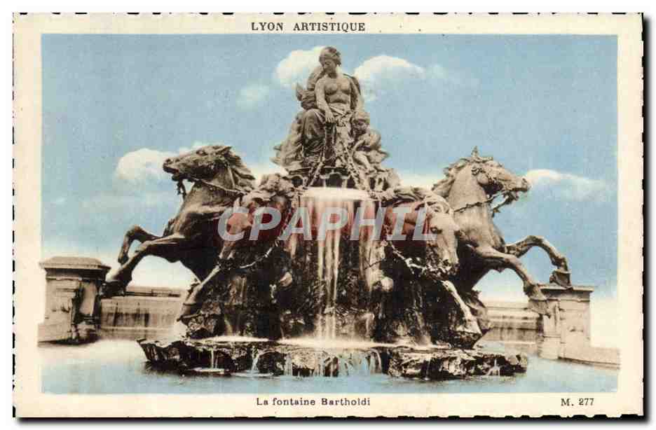 CPA Lyon Artistique La Fontaine Bartholdi