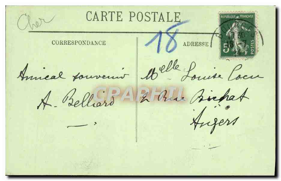 CPA Bourges La Cathedrale Porte De La Sacristie — Rückseite