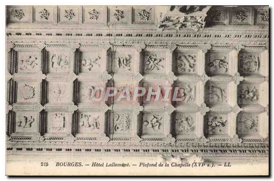 CPA Bourges Hotel Lallemant Plafond de la Chapelle