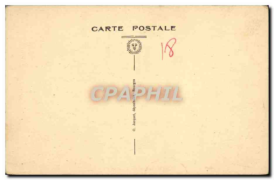 Bourges — Vue Générale — O. Jacquet, dépositaire Bourges — Verso