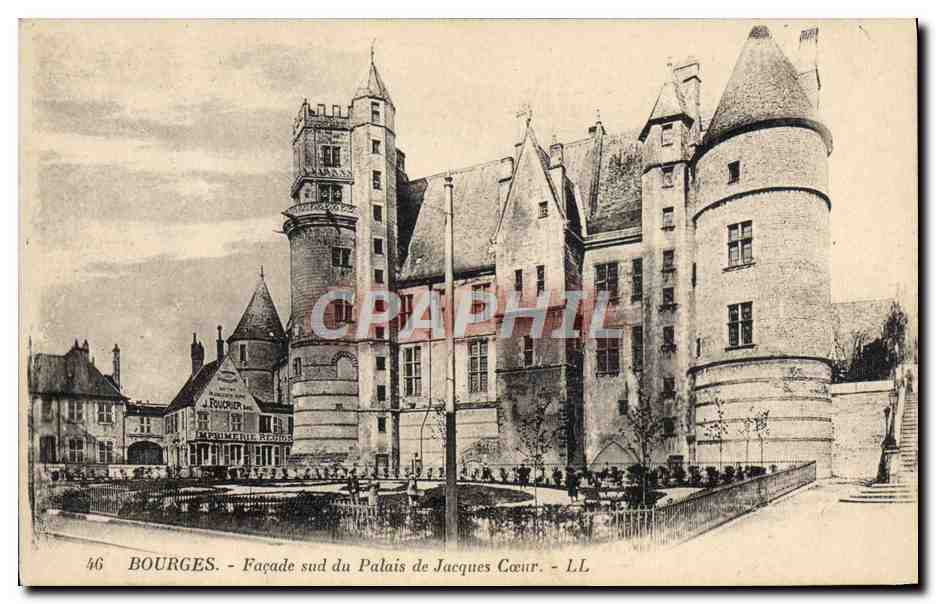 Bourges - Façade sud du Palais de Jacques Cœur — LL, n°46