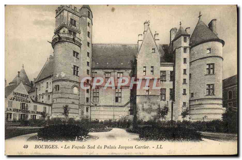 CPA Bourges La Facade Sud du Palais Jacques Cartier