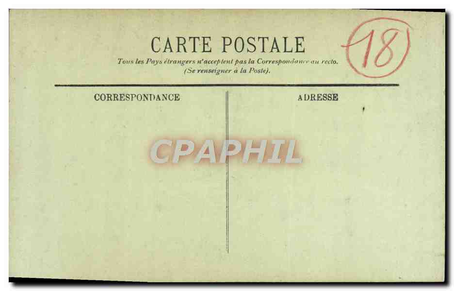 CPA Bourges Porte d'Entree de la Chapelle Palais Jacques Coeur — Rückseite