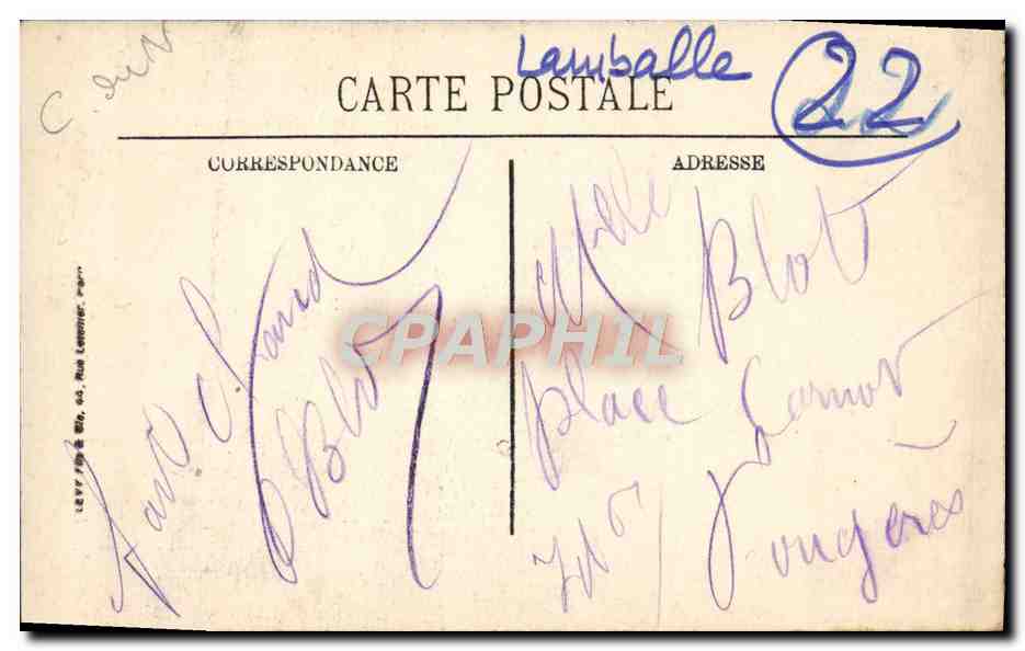 CPA Lamballe L'Eglise Notre Dame Le Jube — Rückseite