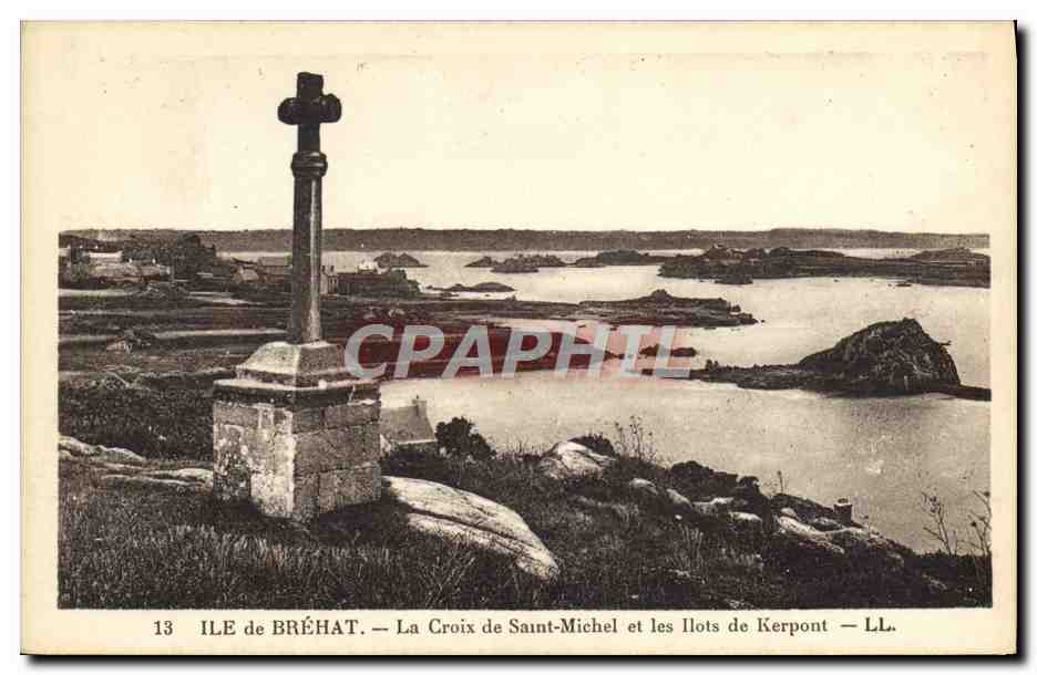 Ile de Bréhat — La Croix de Saint-Michel et les îlots de Kerpont — LL. n°13