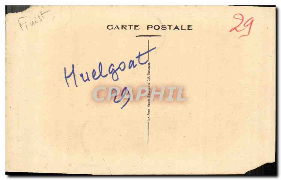 CPA Huelgoat Le Chapelle de Cieux — Rückseite