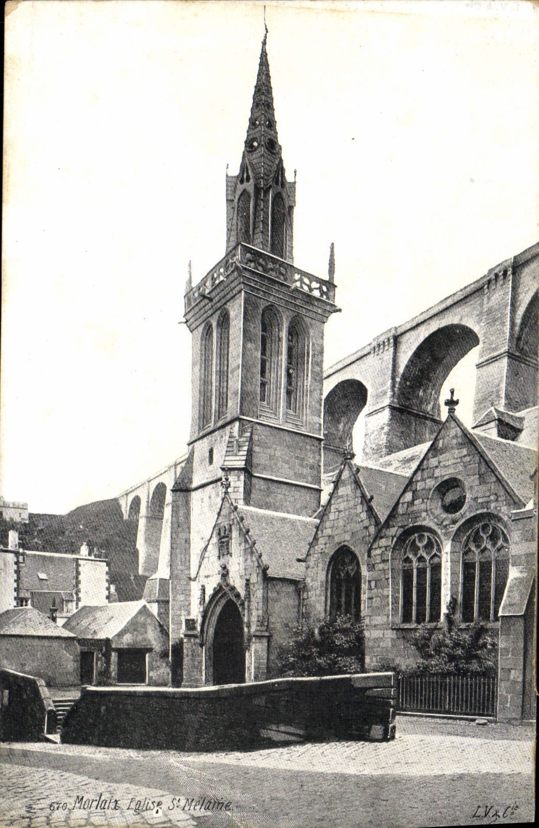 CPA Morlaix Eglise St Melaine