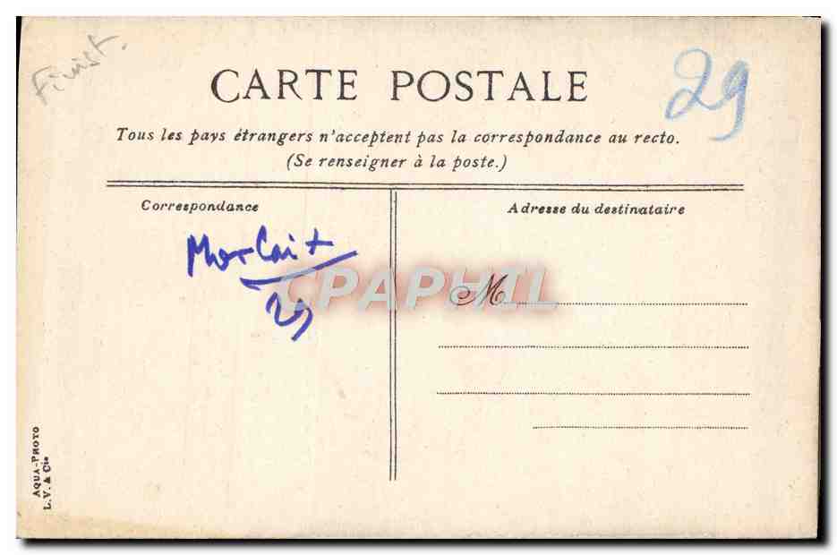 CPA Morlaix Eglise St Melaine — Rückseite