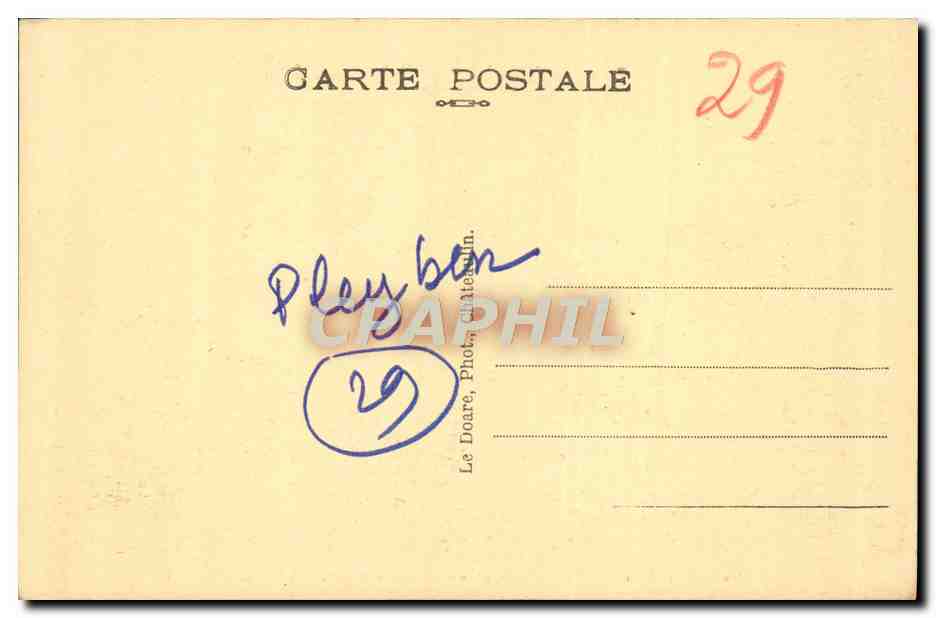 CPA Pleyben L'Eglise Le Calvaire et l'Ossuaire Vue d'ensemble — Rückseite
