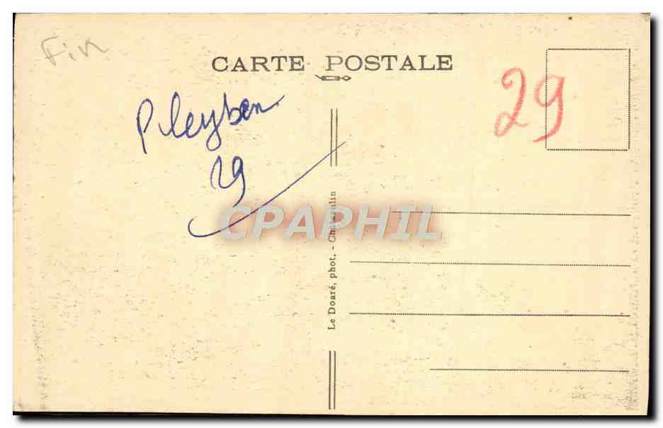 CPA Pleyben Les Trois Clochers — Rückseite