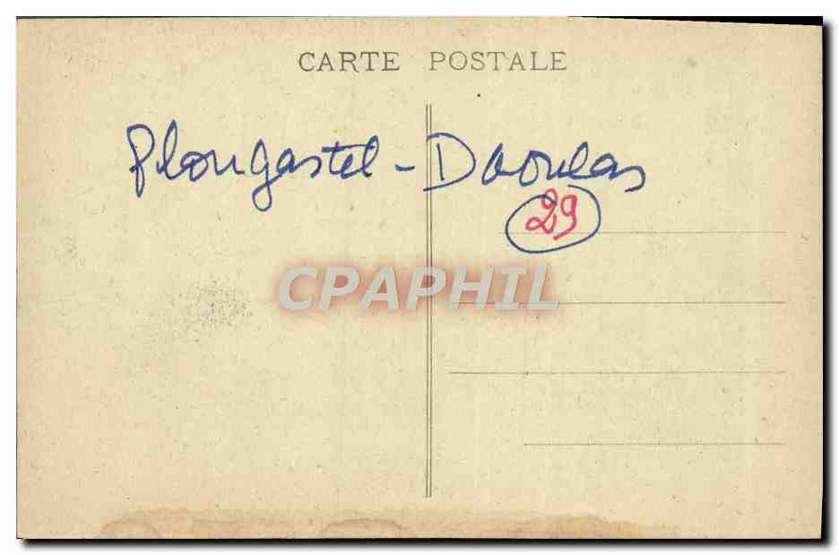 CPA Calvaire de Plougastel Daoules Face Est — Rückseite