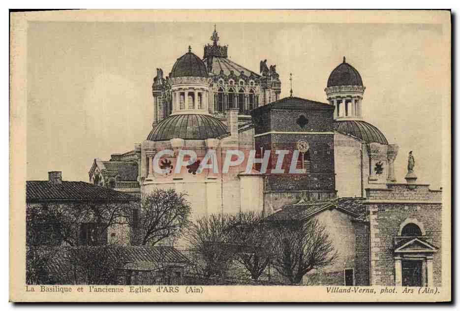 CPA La Basilique et l'Ancienne Eglise d'Ars