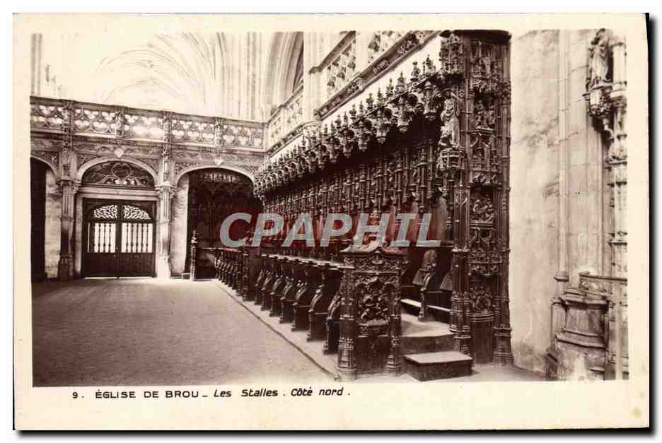 CPA Eglise De Brou Les Stalles Cote Nord
