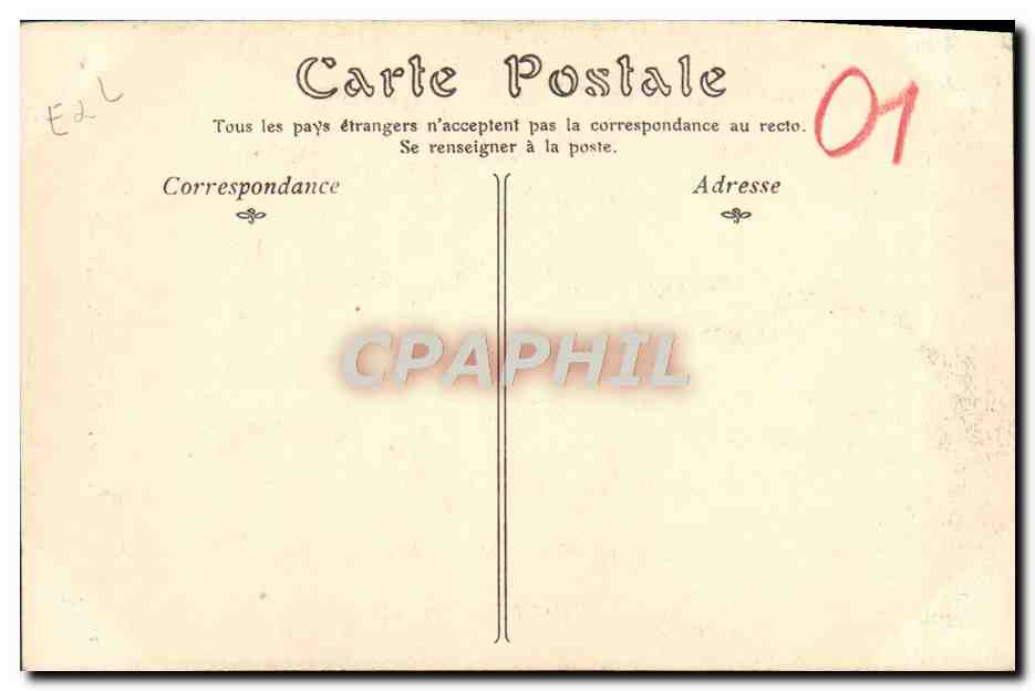 CPA Bourg Eglise de Brou Portail Lateral — Verso