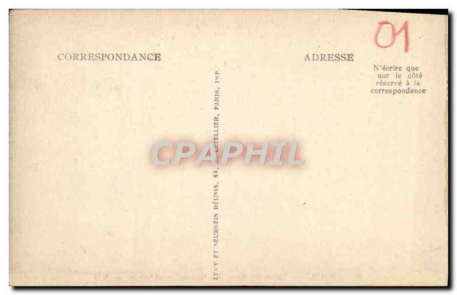 CPA Bourg Eglise de Brou Maritabe Detail la Correction des Stalles — Verso
