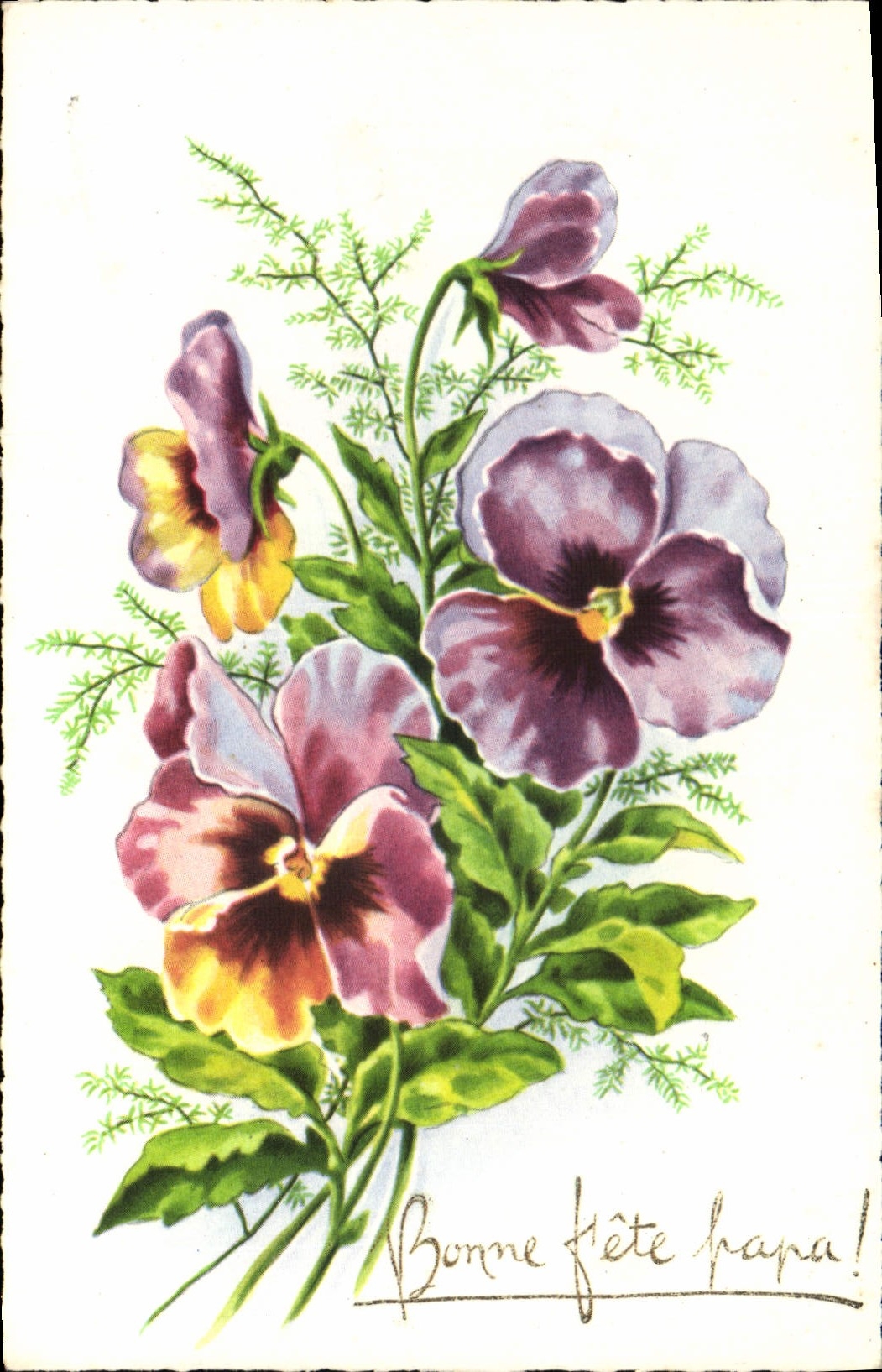 CPA Fantaisie Bonne Fete Fleurs