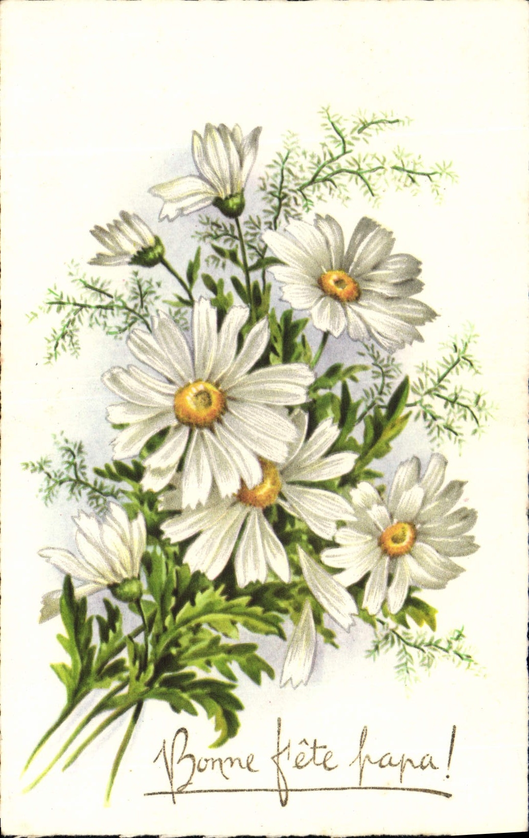 CPA Fantaisie Fleurs Bonne Fete Papa