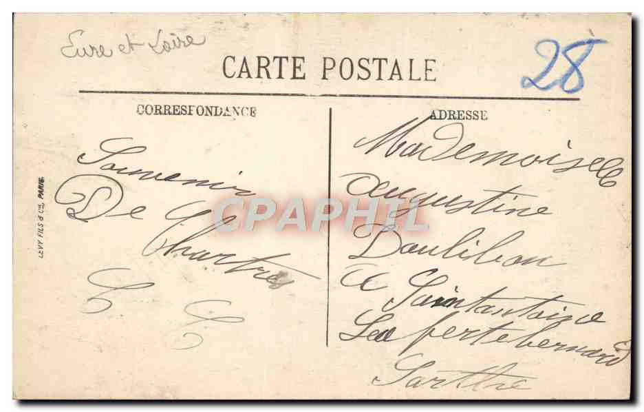 CPA Chartres la Cathedrale La Vierge Du Pilier — Rückseite