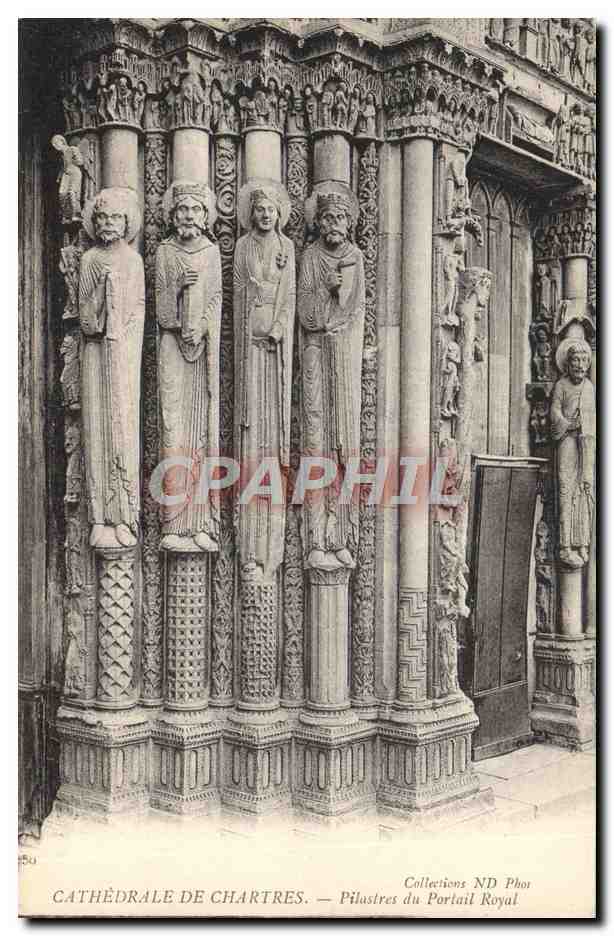 Cathédrale de Chartres — Pilastres du Portail Royal — Collections ND Phor